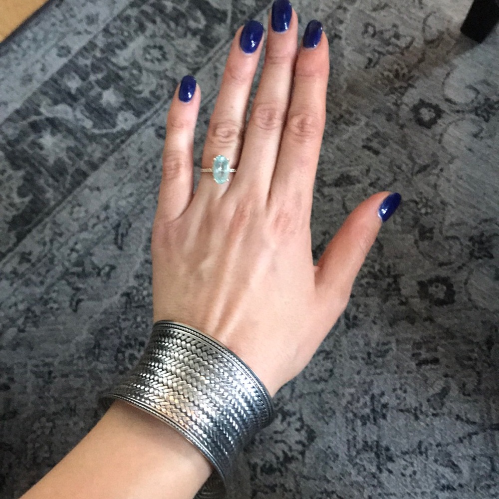 Silver cuff worn with love no imperfections